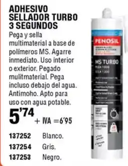 ferrOkey Adhesivo sellador turbo oferta