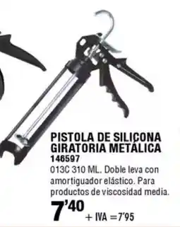 ferrOkey Pistola de silicona giratoria metálica oferta