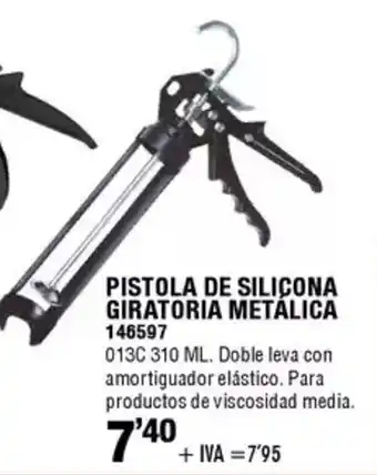 ferrOkey Pistola de silicona giratoria metálica oferta