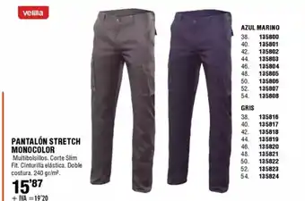 ferrOkey Pantalón stretch monocolor oferta