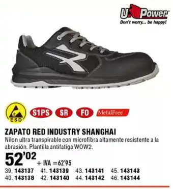 ferrOkey U POWER Zapato red industry shanghai oferta