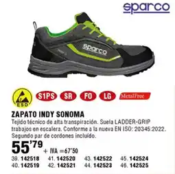 ferrOkey SPARCO Zapato indy sonoma oferta