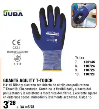 ferrOkey JUBAGuante agility t-touch oferta