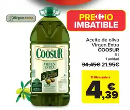Carrefour COOSUR Aceite de oliva Virgen extra oferta