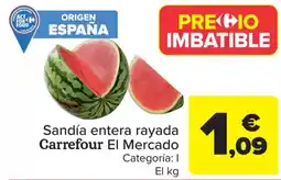 Carrefour Sandía entera rayada oferta