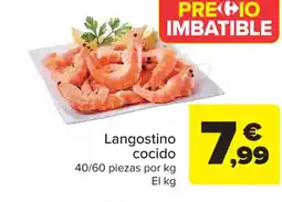 Carrefour Langostino cocido oferta