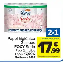 Carrefour FOXY Papel higiénico 3 capas oferta