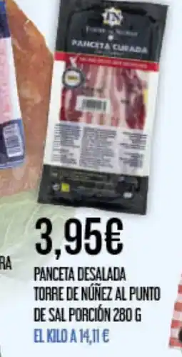 Claudio Panceta desalada torre de núñez al punto de sal porción oferta