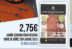 Claudio Jamón serrano gran reserva torre de núñez 50% duroc oferta