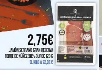 Claudio Jamón serrano gran reserva torre de núñez 50% duroc oferta