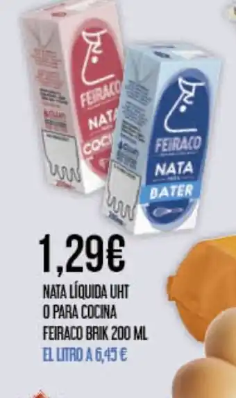 Claudio Nata líquida uht o para cocina feiraco brik oferta