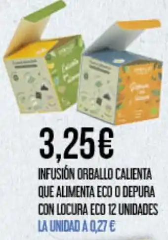 Claudio Infusión orballo calienta que alimenta eco o depura con locura eco oferta