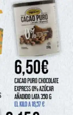 Claudio Cacao puro chocolate express 0% azúcar añadido oferta