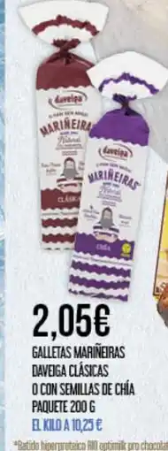 Claudio Galletas mariñeiras daveiga clásicas o con semillas de chía oferta