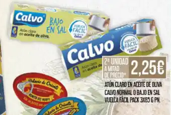 Claudio Atún claro en aceite de oliva calvo normal o bajo en sal vuelca fácil oferta