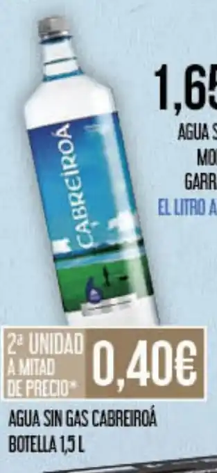 Claudio Agua sin gas cabreiroá botella oferta