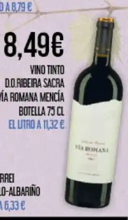 Claudio Vino tinto d.o.ribeira sacra vía romana mencía oferta