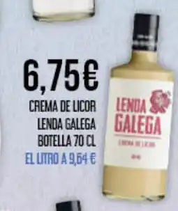Claudio Crema de licor lenda galega oferta