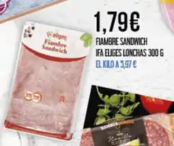 Claudio Fiambre sandwich ifa eliges lonchas oferta