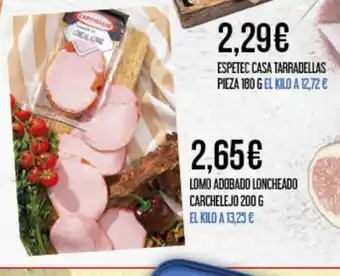 Claudio Lomo adobado loncheado carchelejo oferta