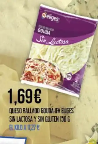 Claudio Queso rallado gouda ifa eliges sin lactosa y sin gluten oferta