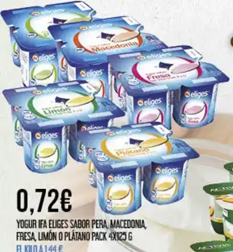Claudio Yogur ifa eliges sabor pera, macedonia, fresa, limón o plátano oferta