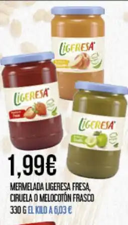 Claudio Mermelada ligeresa fresa, ciruela o melocotón frasco oferta
