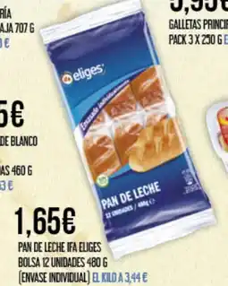 Claudio Pan de leche ifa elighes bolsa 12 unidades oferta