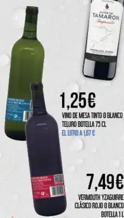 Claudio Vino de mesa tinto o blanco oferta