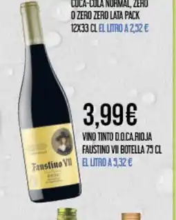 Claudio Vino tinto d.o.ca.rioja faustino vii botella oferta