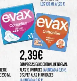 Claudio Compresas evax cottonlike normal oferta