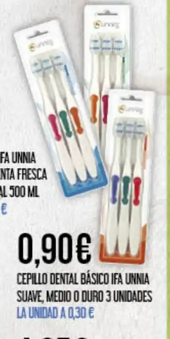 Claudio Cepillo dental básico ifa unnia suave, medio o duro 3 unidades oferta