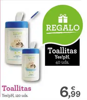 TiendAnimal Toallitas Yes!ph, 120uds oferta