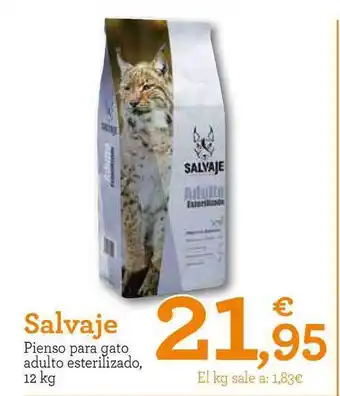 TiendAnimal Salvaje Pienso para gato adulto esterilizado, 12kg oferta
