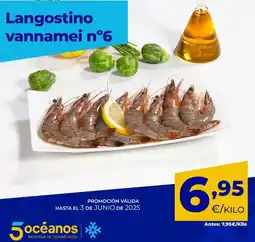 5 Océanos Langostino vannamei n'6 oferta