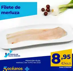 5 Océanos Filete de merluza oferta