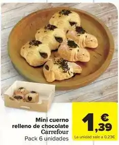 Carrefour Market Carrefour - mini cuerno relleno de chocolate oferta