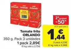 Carrefour Market Orlando - tomate frito oferta