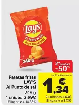 Carrefour Market Lay's - patatas fritas al punto de sal oferta