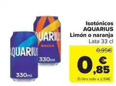 Carrefour Market Aquarius - isotonicos limón o naranja oferta