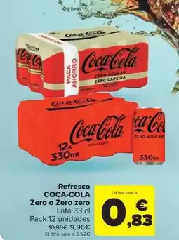 Carrefour Market Coca-cola - refresco zero o zero zero zero oferta
