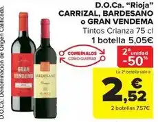 Carrefour Market Origen - d.o.ca. rioja carrizal, bardesano o gran vendema oferta