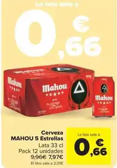 Carrefour Market Mahou - cerveza 5 estrellas oferta