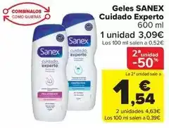 Carrefour Market Sanex - geles cuidado experto oferta