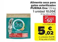 Carrefour Market Purina - alimento seco para gatos esterilizados one oferta