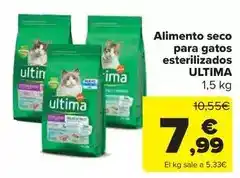 Carrefour Market Última - alimento seco para gatos esterilizados oferta