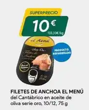 Masymas El menu - filetes de anchoa oferta