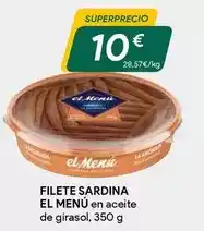 Masymas El menu - filete sardina oferta