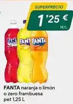 Masymas Fanta - naranja o limón o zero frambuesa oferta