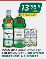 Masymas Tanqueray - london dry gin o sin alcohol 0,0% oferta